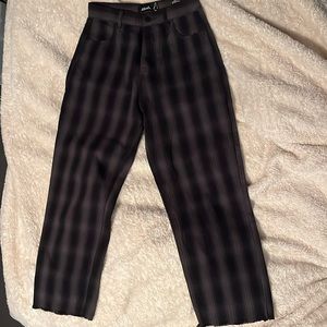 Afends plaid pants, cropped